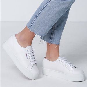 Superga 2790 leather platforms